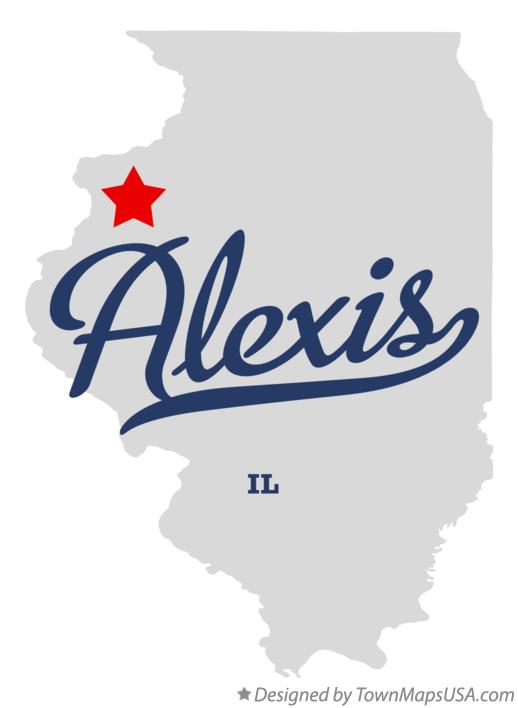 Map of Alexis, IL, Illinois