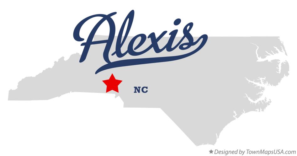 Map of Alexis, NC, North Carolina