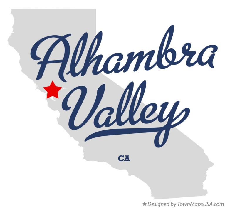 Map of Alhambra Valley, CA, California