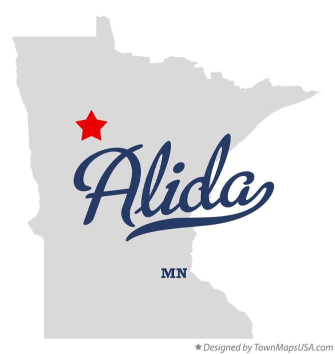 Map of Alida, MN, Minnesota