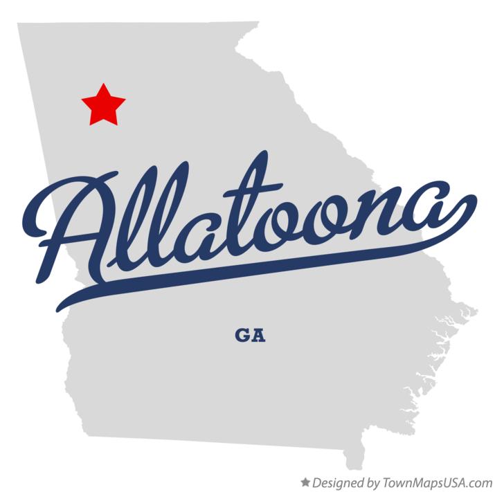 Map of Allatoona, GA,