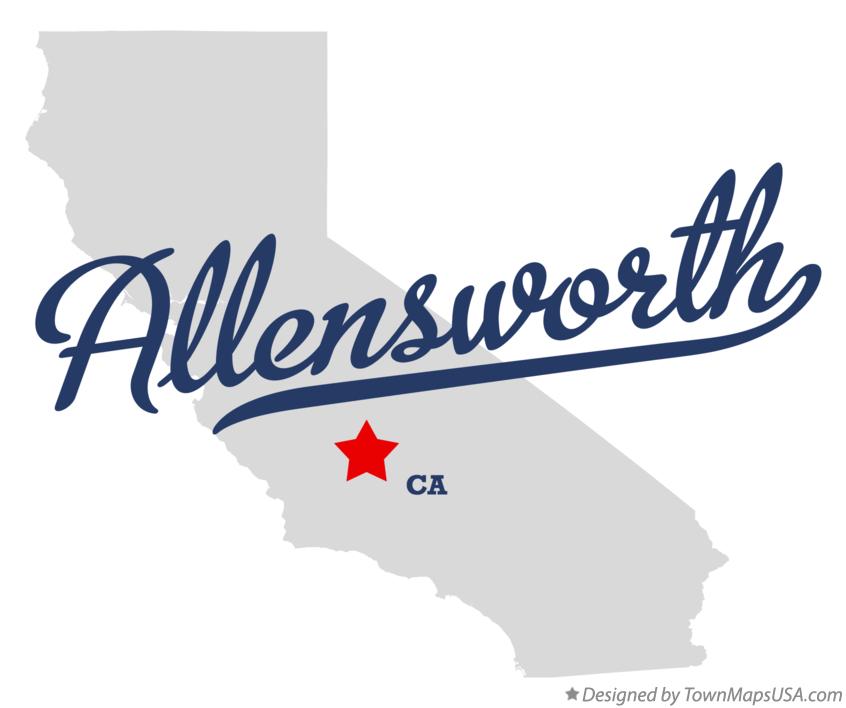 Map of Allensworth, CA, California