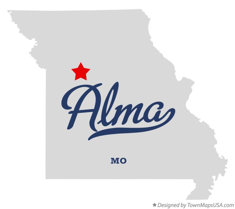 Map of Alma, MO, Missouri