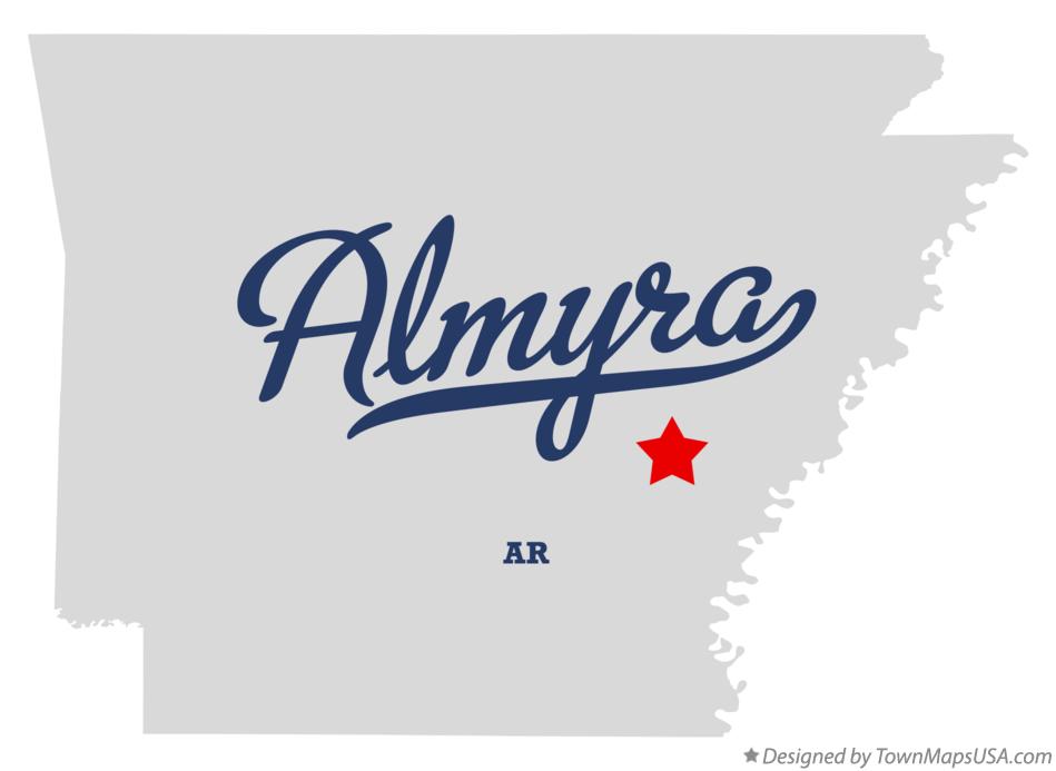 Map of Almyra, AR, Arkansas