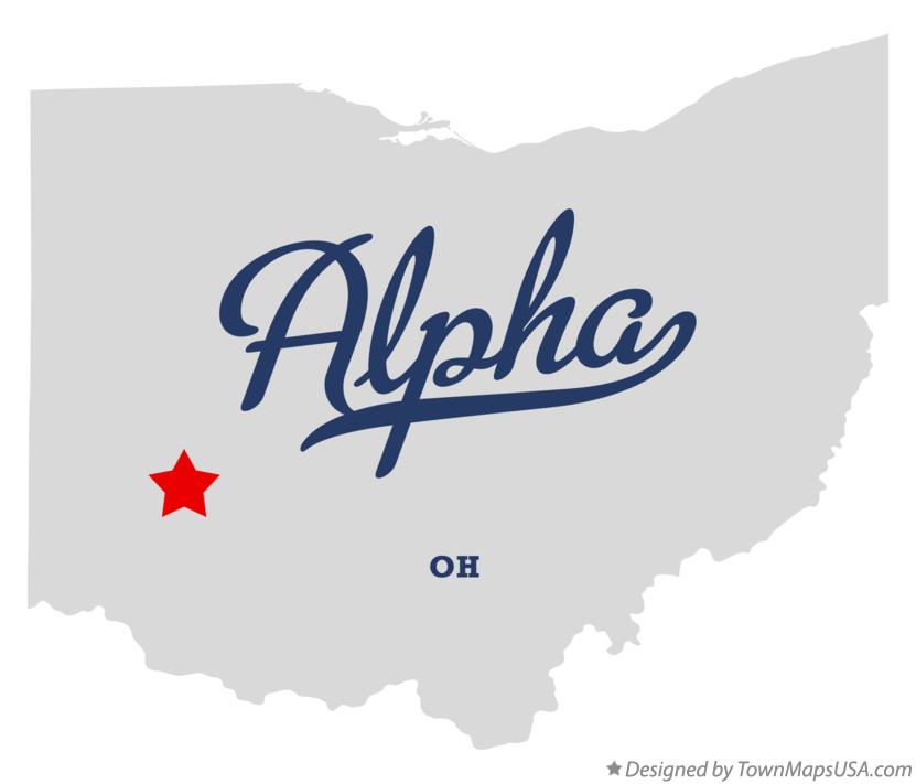 Map of Alpha, OH, Ohio