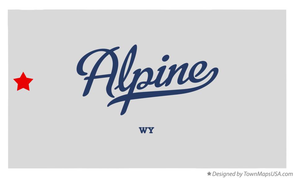 Map of Alpine, WY, Wyoming