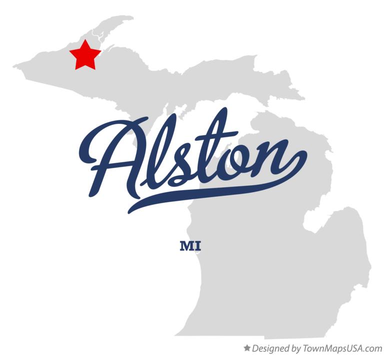 Map of Alston, MI, Michigan