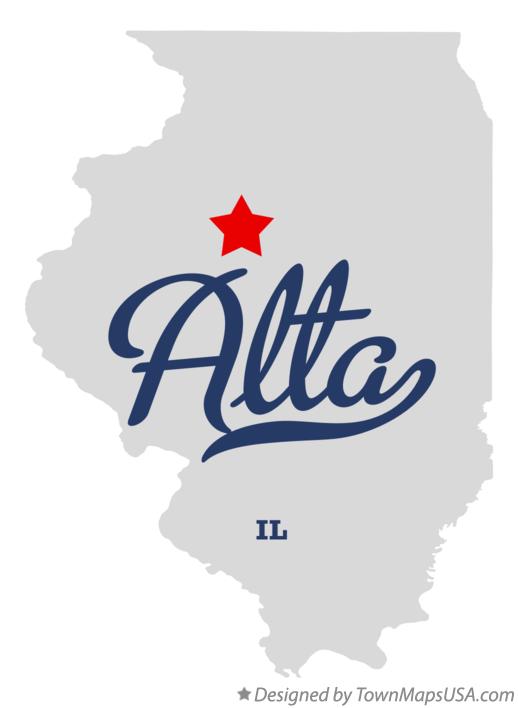 Map of Alta, IL, Illinois