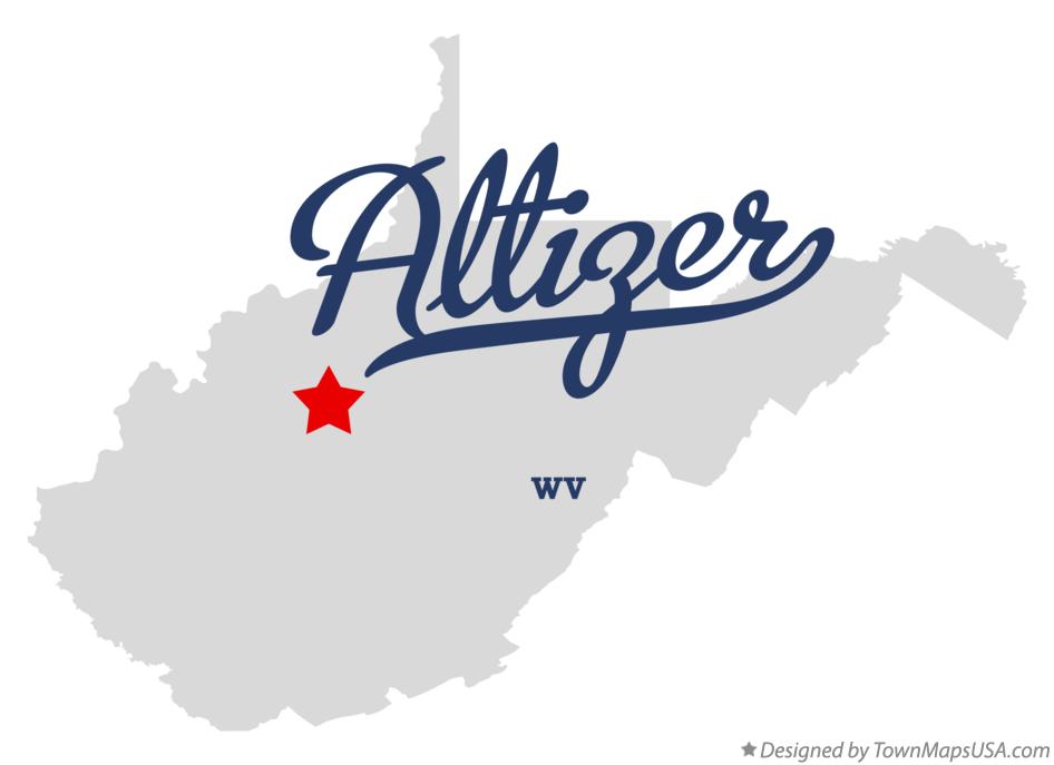 Map of Altizer, WV, West Virginia