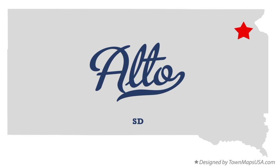 Map of Alto, SD, South Dakota