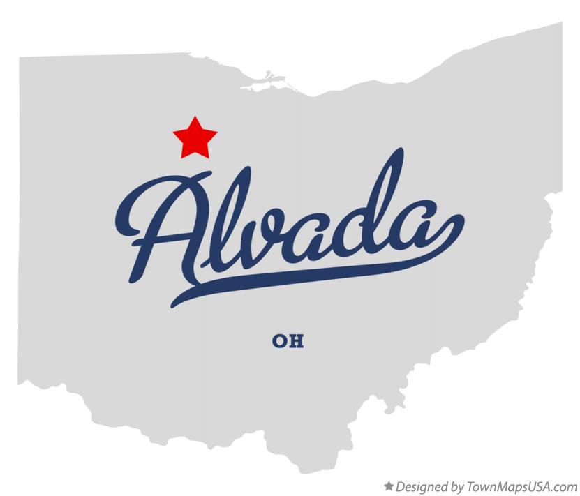 Map of Alvada, OH, Ohio