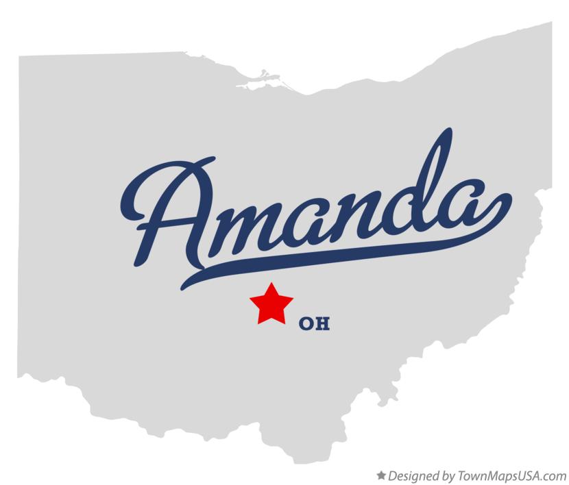 Map of Amanda, Fairfield County, OH, Ohio