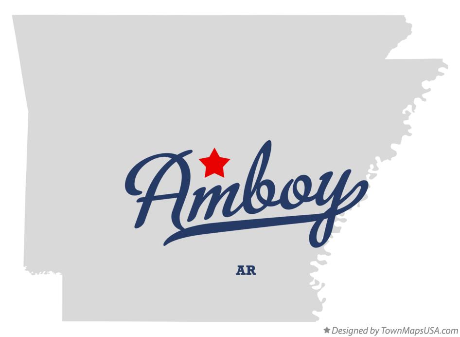Map of Amboy, AR, Arkansas