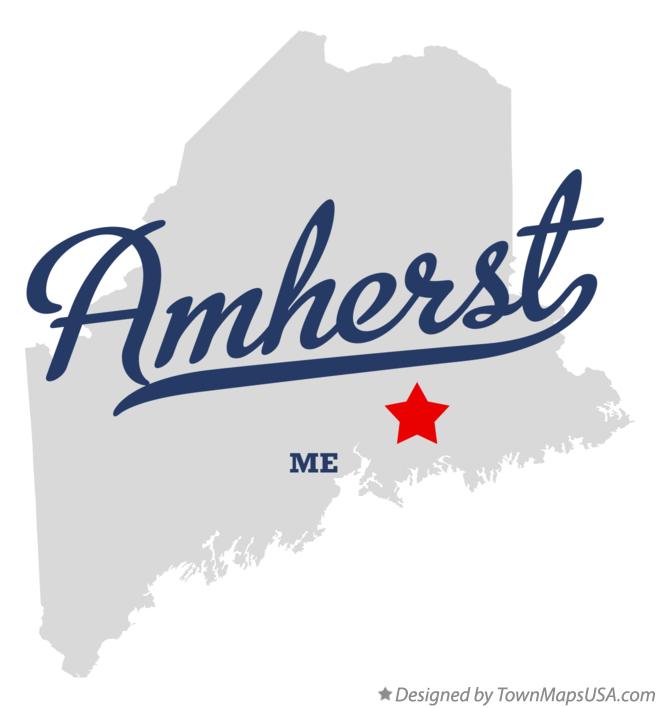 Map of Amherst, ME, Maine