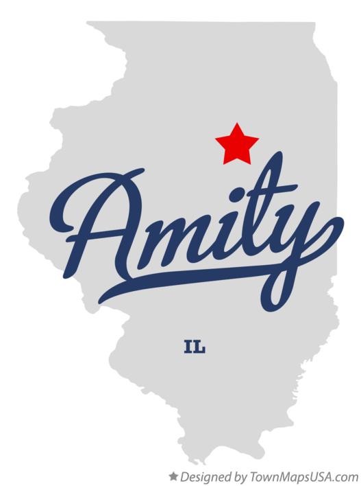 Map of Amity, IL, Illinois