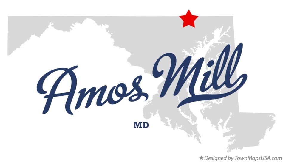 Map of Amos Mill, MD, Maryland