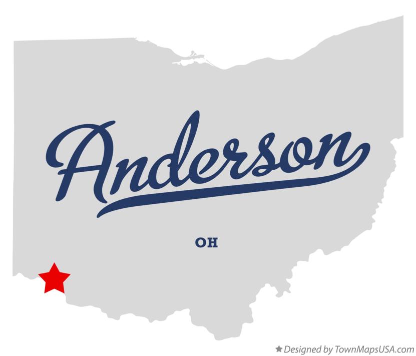 Map of Anderson, OH, Ohio