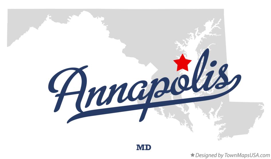 Map of Annapolis, MD, Maryland