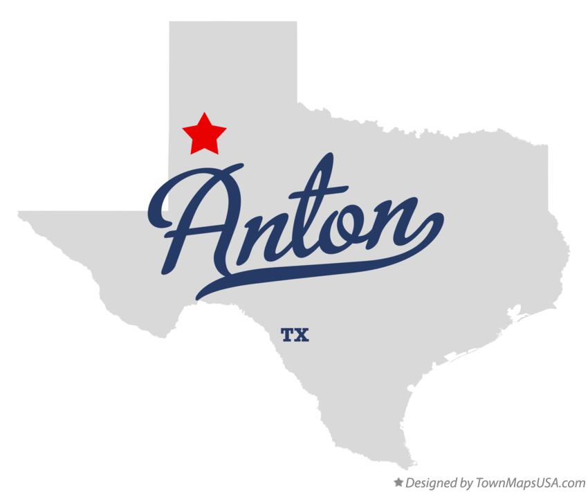 Map of Anton, TX, Texas