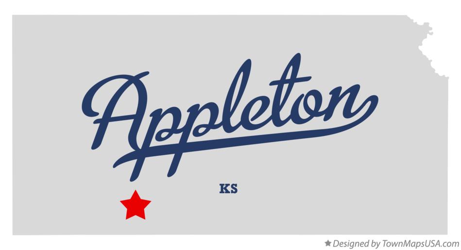 Map of Appleton, KS, Kansas