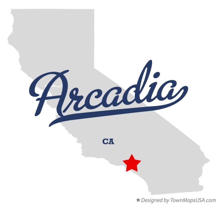 Map of Arcadia, CA, California