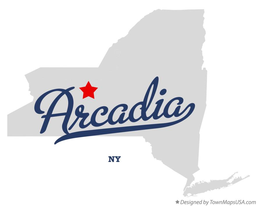 Map of Arcadia, NY, New York