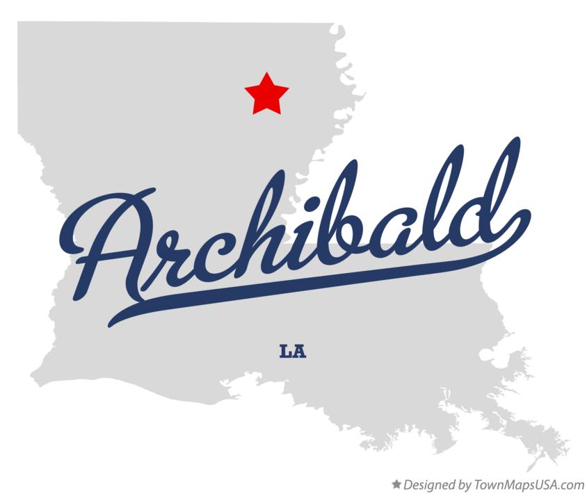 Map of Archibald, LA, Louisiana