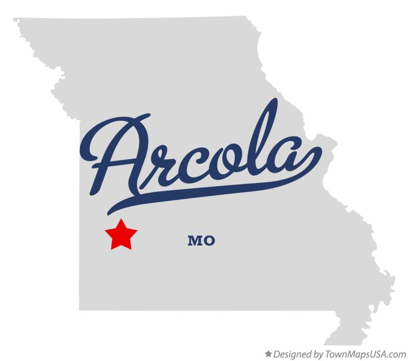 Map of Arcola, MO, Missouri