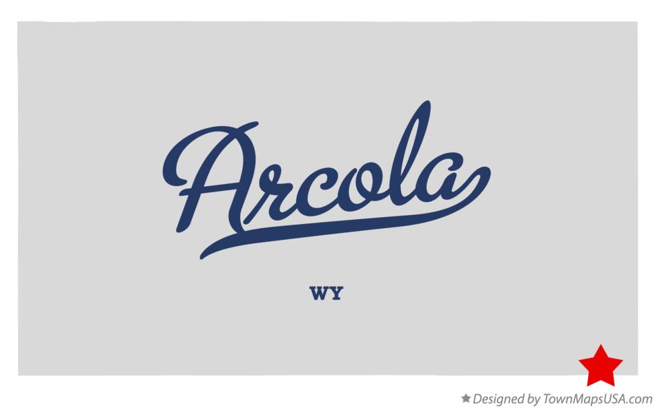 Map of Arcola, WY, Wyoming
