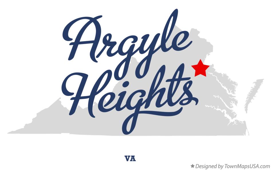 Map of Argyle Heights, VA, Virginia