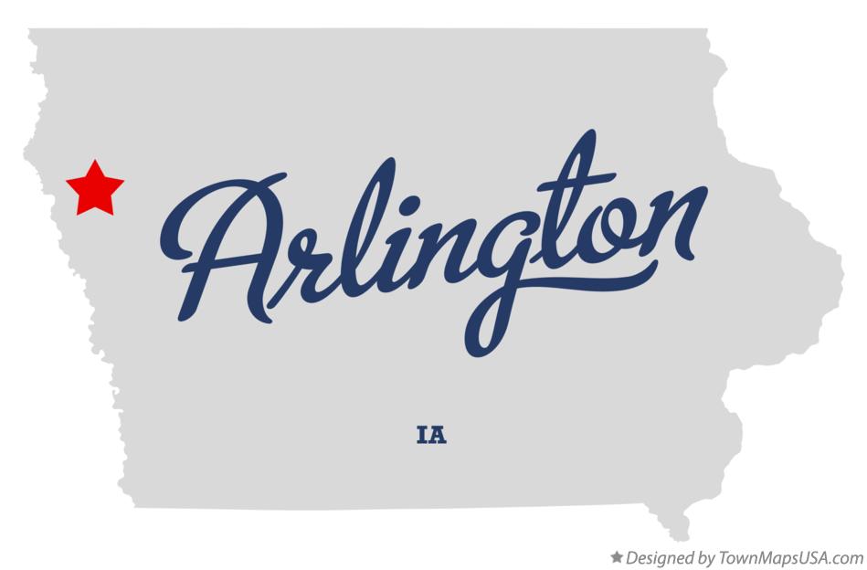 Map of Arlington, Woodbury County, IA, Iowa