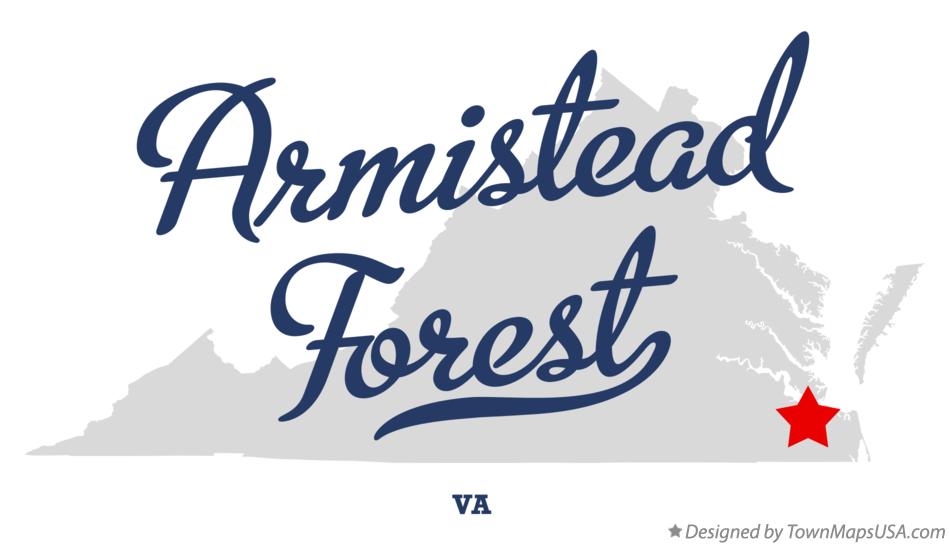 Map of Armistead Forest, VA, Virginia