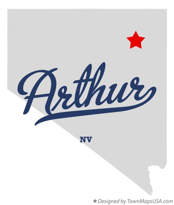Map of Arthur, NV, Nevada