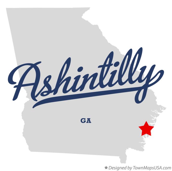 Map of Ashintilly, GA,