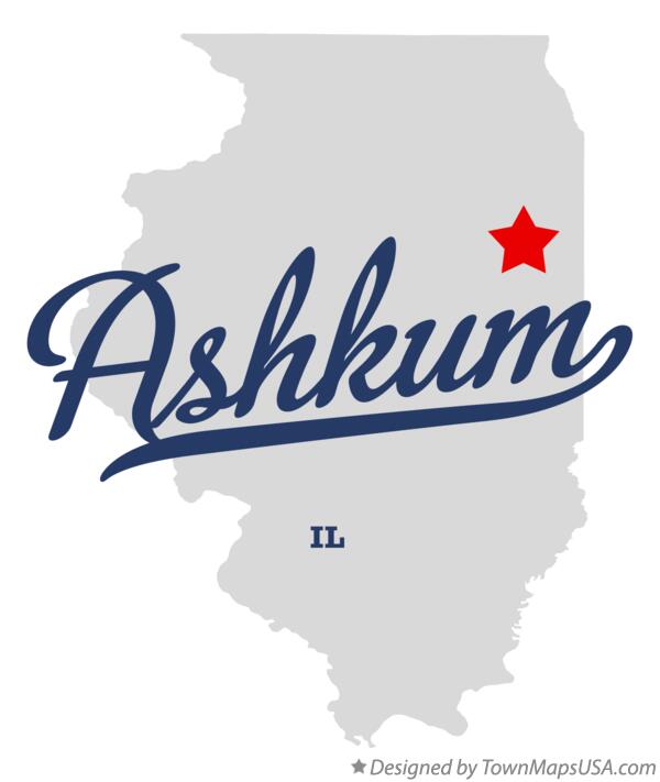 Map of Ashkum, IL, Illinois