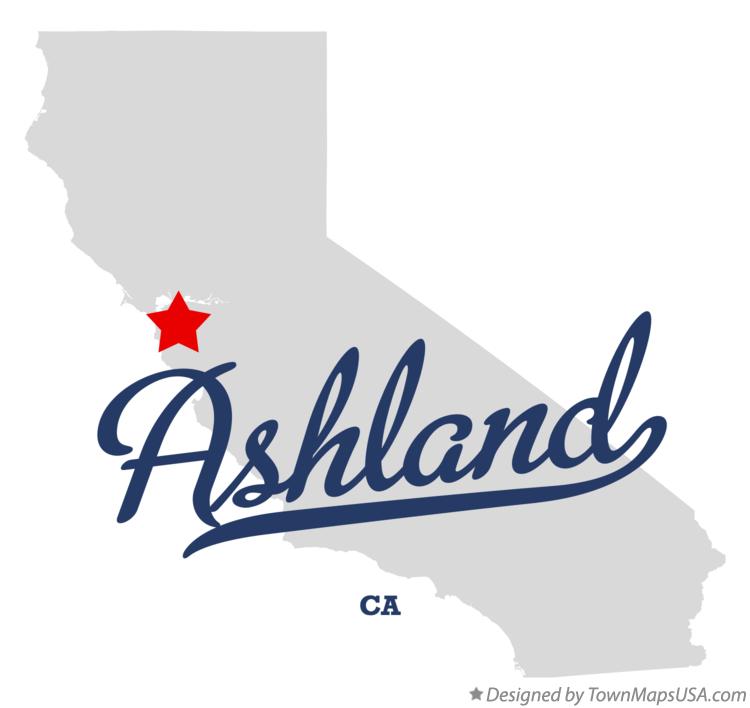 Map of Ashland, CA, California