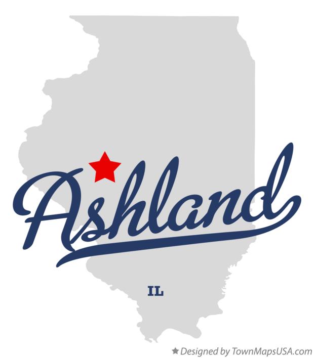 Map of Ashland, IL, Illinois