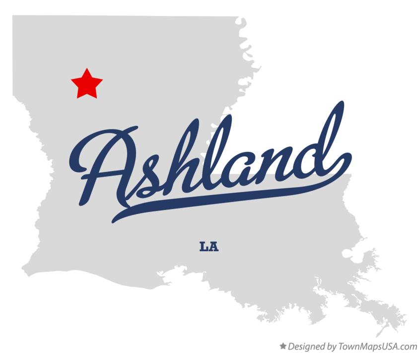 Map of Ashland, LA, Louisiana