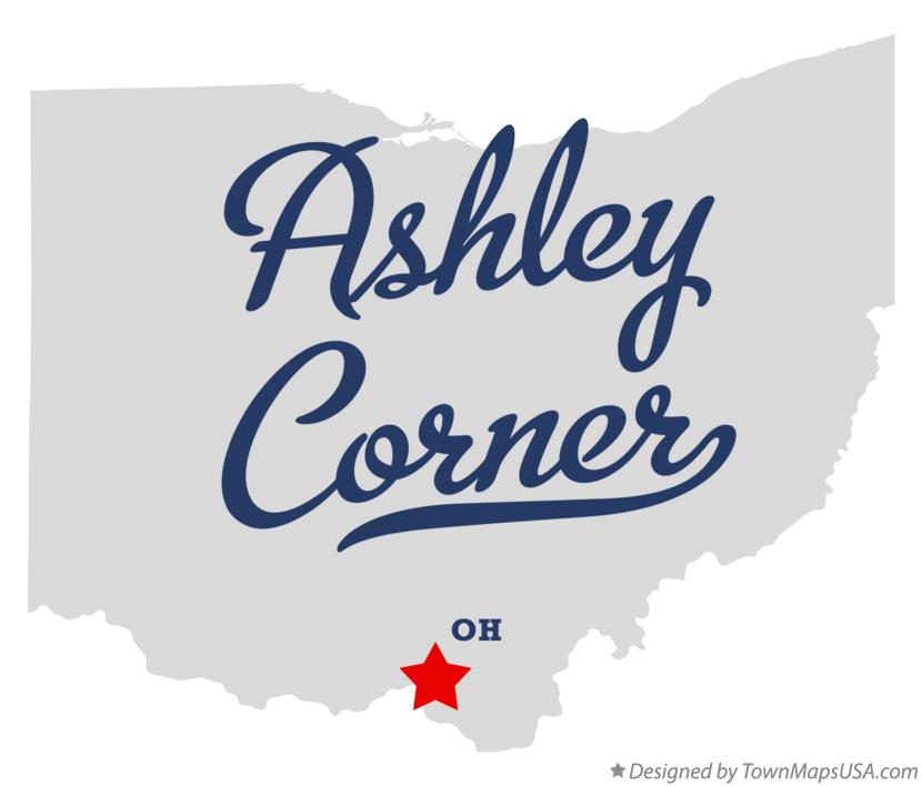 Map of Ashley Corner, OH, Ohio