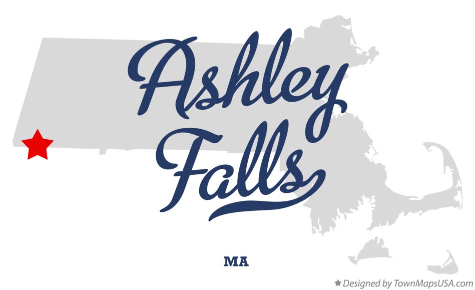 Map of Ashley Falls, MA, Massachusetts