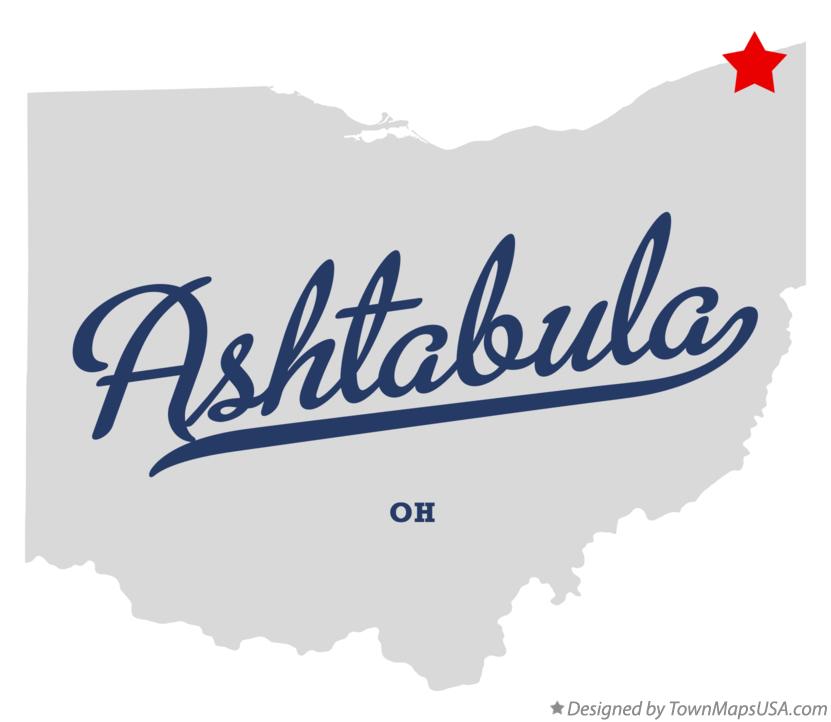 Map of Ashtabula, OH, Ohio