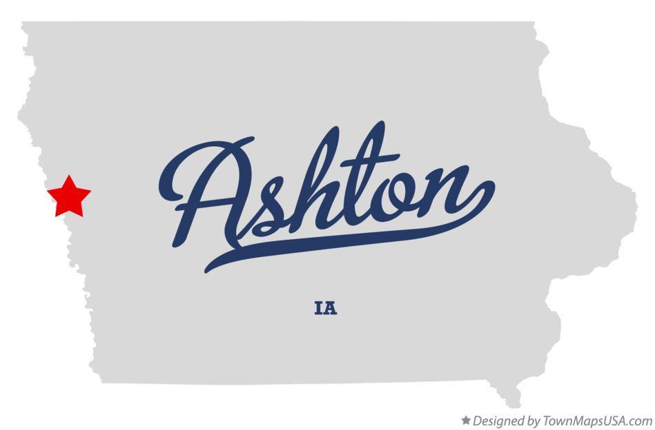 Map of Ashton, Monona County, IA, Iowa