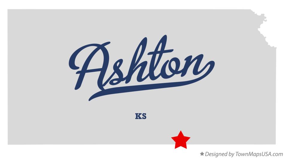 Map of Ashton, KS, Kansas