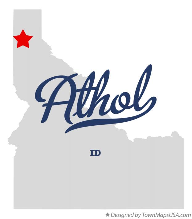 Map of Athol, ID, Idaho