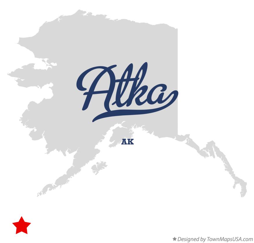 Map of Atka, AK, Alaska