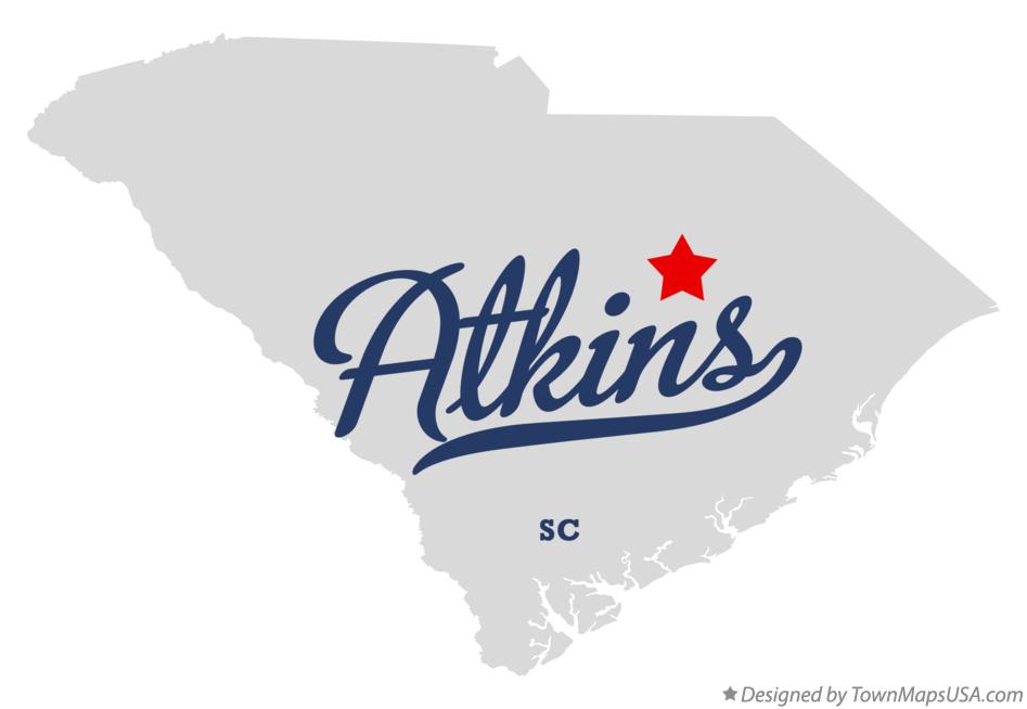 Map of Atkins, SC, South Carolina