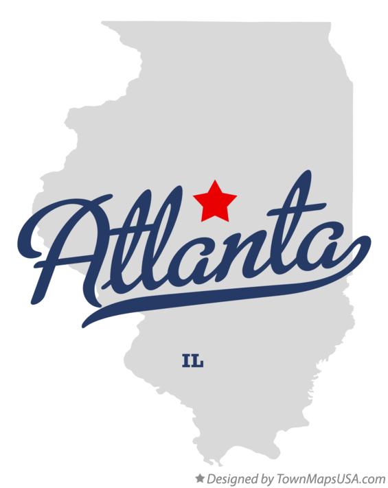 Map of Atlanta, IL, Illinois