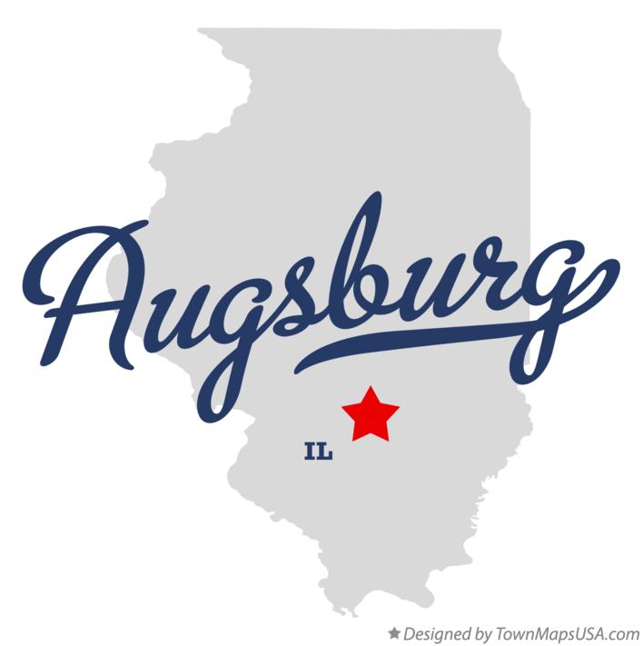 Map of Augsburg, IL, Illinois
