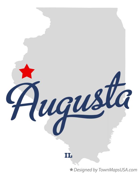 Map of Augusta, IL, Illinois