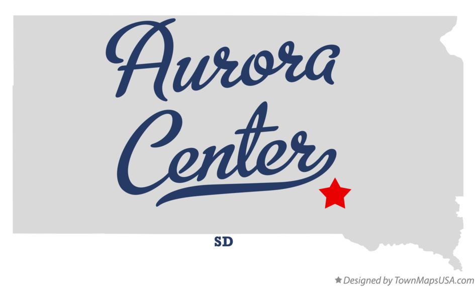 Map of Aurora Center, SD, South Dakota